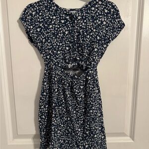 Old Navy Navy Blue Floral Kids Dress